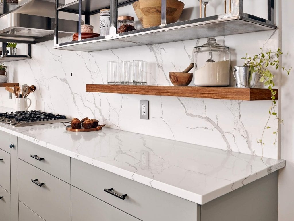 White Granite kitchen countertop maryland