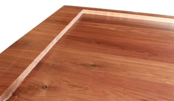Hardwood Countertop with built up edge